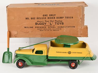 BUDDY L DELUXE RIDER DUMP TRUCK w/ BOX