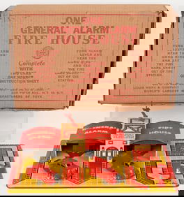 MARX GENERAL ALARM FIRE HOUSE w/ BOX