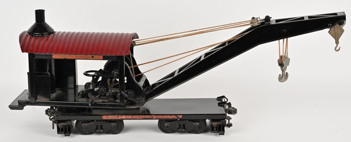 BUDDY L OUTDOOR RAILROAD WRECKING CRANE CAR