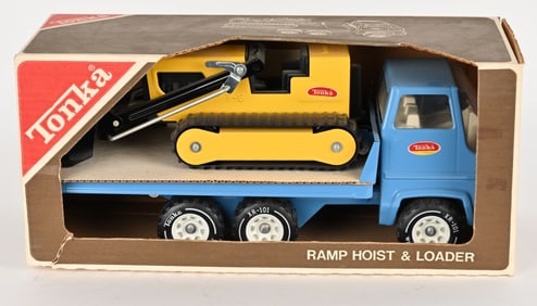 TONKA #2992 RAMP & HOIST LOADER w/ BOX