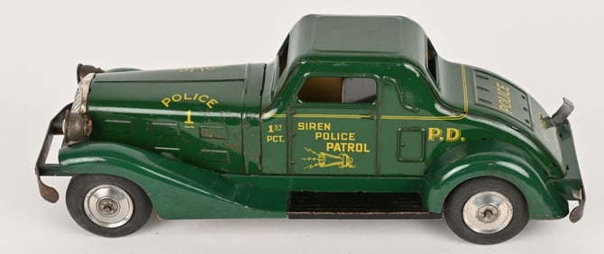 MARX TIN WINDUP SIREN POLICE PATROL