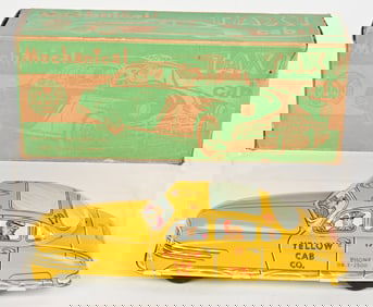 MARX TIN WINDUP YELLOW TAXI CAB w/ BOX
