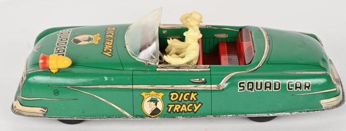 MARX 20" TIN FRICTION DICK TRACY SQUAD CAR