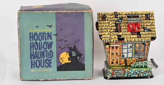 MARX BATTERY OP HOOTIN HOLLOW HAUNTED HOUSE w/BOX