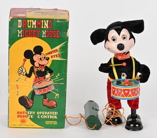 LINEMAR BATTERY OP MICKEY MOUSE DRUMMER w/ BOX