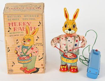 LINEMAR BATTERY OP MERRY RABBIT w/ BOX