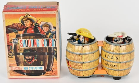JAPAN BATTERY OP SHOOTING COWBOY w/ BOX