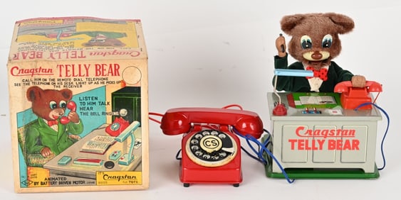 CRAGSTAN BATTERY OP TELLY BEAR w/ BOX