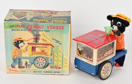JAPAN BATTERY OP JOLLY PEANUT VENDOR BEAR