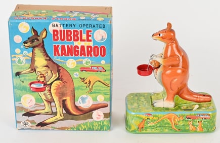 JAPAN BATTERY OP BUBBLE KANGAROO w/ BOX