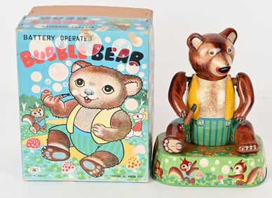 JAPAN BATTERY BUBBLE BEAR w/ BOX