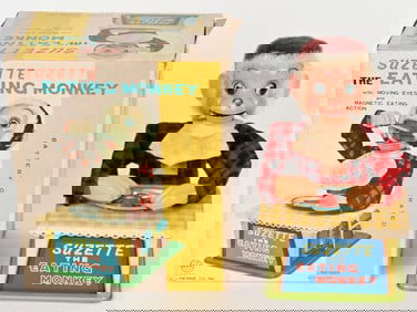 LINEMAR BATTERY OP SUZETTE EATING MONKEY w/ BOX
