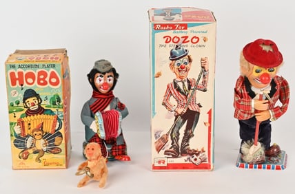 HOBO ACCORDION PLAYER & DOZO THE STEAMING CLOWN