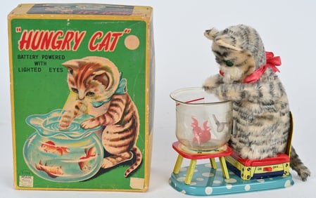 JAPAN BATTERY OP HUNGRY CAT w/ BOX
