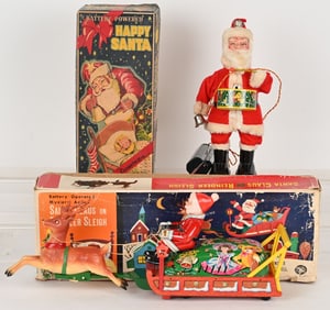 2-JAPAN BATTERY OP SANTA CLAUS TOYS