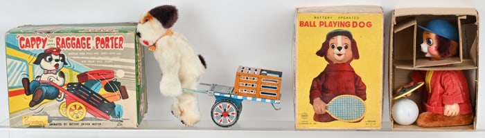 2- BATTERY OP DOG TOYS w/ BOXES