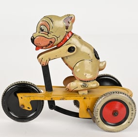 GUNTHERMANN TIN WINDUP PINK BONZO SCOOTER