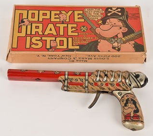 MARX POPEYE PIRATE PISTOL w/ BOX