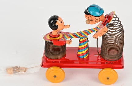 LINEMAR POPEYE & OLIVE OYL STRETCHY HANDCAR