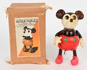 BORGFELDT WINDUP RAMBLING MICKEY MOUSE w/ BOX