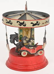 GUNTHERMANN TIN WINDUP FELIX THE CAT CAROUSEL