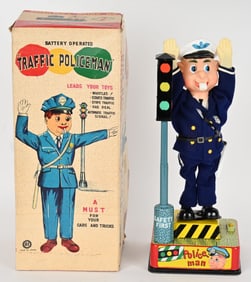 JAPAN BATTERY OP TRAFFIC POLICEMAN w/ BOX