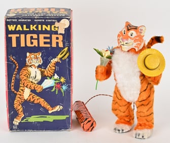 MARX JAPAN BATTERY OP WALKING TIGER w/ BOX