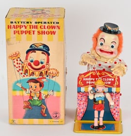 JAPAN BATTERY OP HAPPY CLOWN THEATER w/ BOX