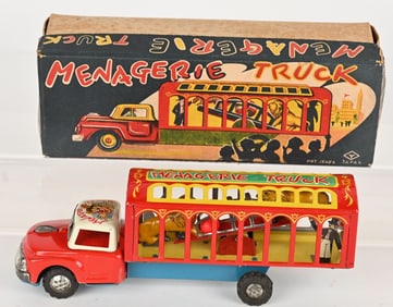 JAPAN TIN FRICTION MENAGERIE TRUCK w/ BOX