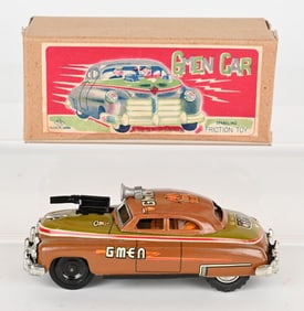 JAPAN TIN FRICTION G-MEN CAR w/ BOX