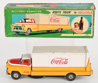 SANYO BATTERY OP COCA COLA ROUTE TRUCK w/ BOX