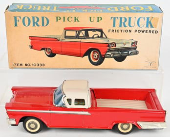 YONEZAWA TIN FRICTION FORD PICKUP TRUCK w/ BOX