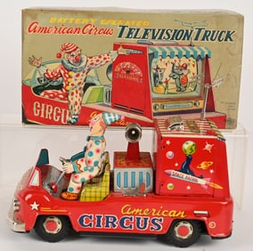 EXELO BATTERY OP AMERICAN CIRCUS TELEVISION TRUCK