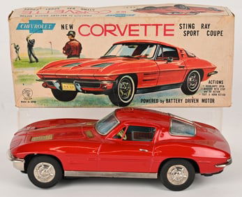 ICHIDA BATTERY OP 1963 CORVETTE STING RAY w/ BOX