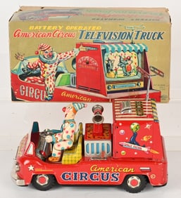 EXELO BATTERY OP AMERICAN CIRCUS TELEVISION TRUCK