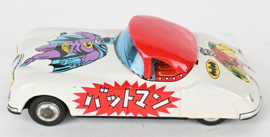 JAPAN TIN FRICTION BATMAN & ROBIN JAGUAR