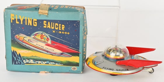 MT TIN FRICTION FLYING SAUCER X-3000 w/ BOX