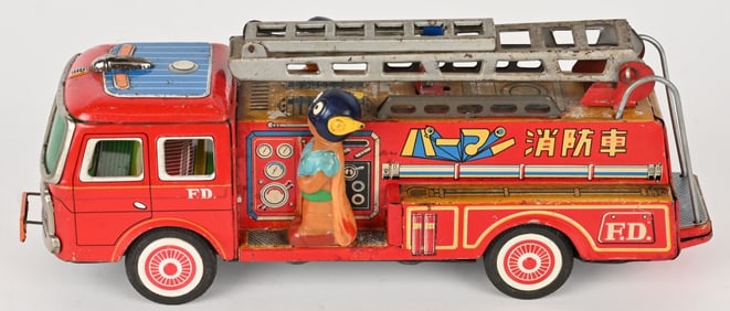 YONEZAWA TIN FRICTION PERMAN FIRE TRUCK