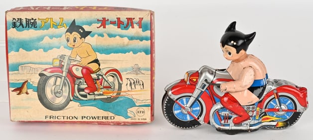 ASAKUSA TIN FRICTION MIGHTY ATOM MOTORCYCLE w/BOX