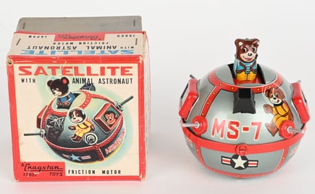 CRAGSTAN TIN FRICTION ANIMAL SATELLITE w/ BOX
