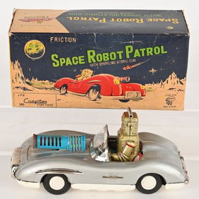 ASHITOY TIN FRICTION SPACE ROBOT PATROL w/ BOX