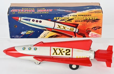 NOMURA TIN FRICTION ATOMIC SPACESHIP XX-2 w/ BOX