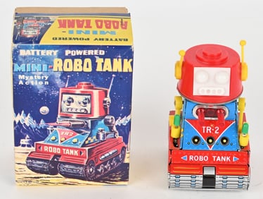 NOMURA BATTERY OP MINI-ROBO TANK w/ BOX