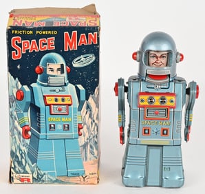 YONEZAWA TIN FRICTION SPACE MAN w/ BOX