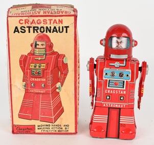 YONEZAWA TIN FRICTION CRAGSTAN ASTRONAUT w/ BOX