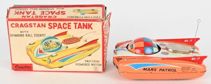 YANOMAN TIN FRICTION CRAGSTAN SPACE TANK w/ BOX