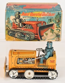 UNITED PIONEER BATTERY OP ROBOT BULLDOZER w/ BOX