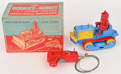 IDEAL ROBERT THE ROBOT BULLDOZER w/ BOX