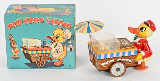 JAPAN BATTERY OP POPCORN VENDOR w/ BOX