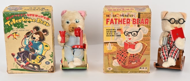 TELEPHONE BEAR & FATHER BEAR w/ BOXES